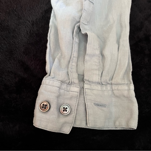 Theory Light Blue Casual Button Down Shirt - Picture 4 of 8